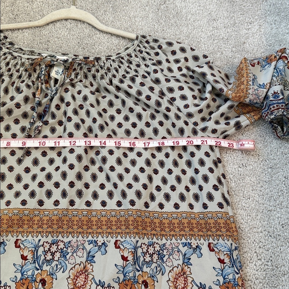 Tantrums Multicolor Floral and Geometric Blouse Size XL - Picture 4 of 5